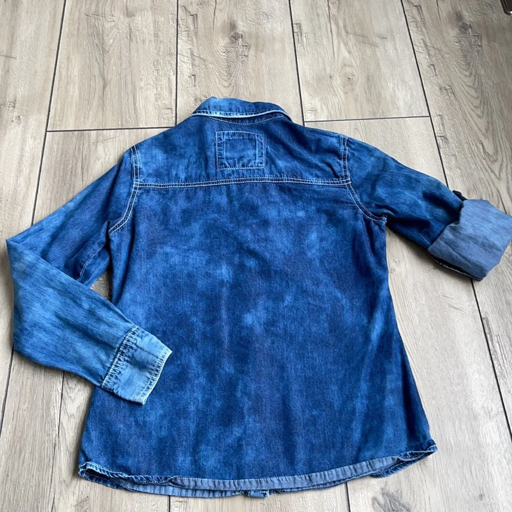 Justice Girl Denim Blouse Size 12